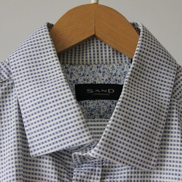Sand Copenhagen Blue Shirt Size 42 - Picture 5 of 8